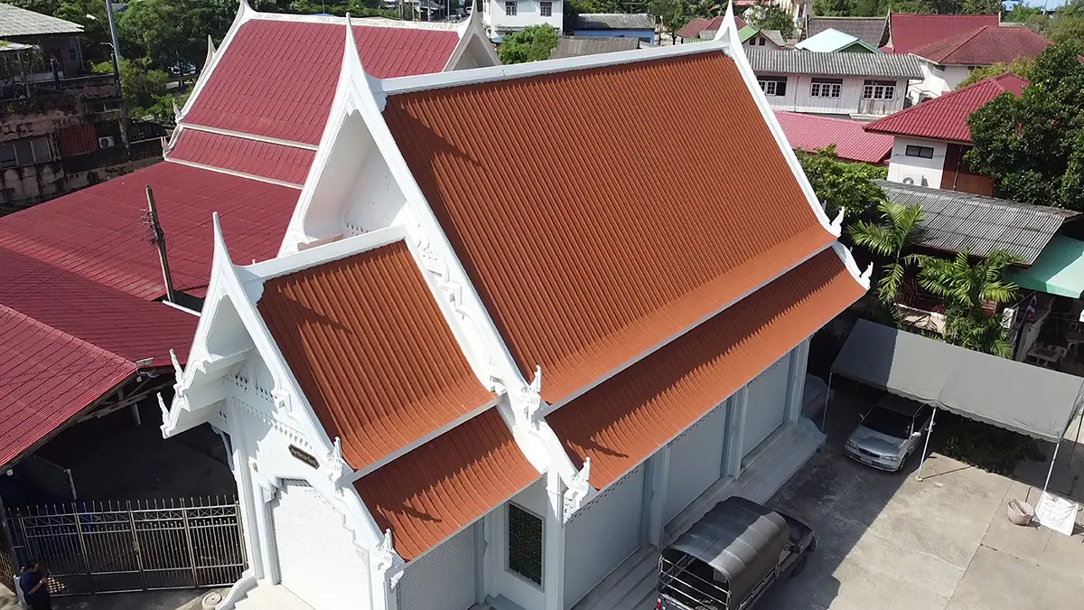 วัดพญาปราบปัจจามิตร จ.สมุทรปราการ รุ่น Wave760 สี Terracotta