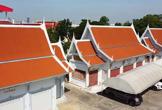 วัดพญาปราบปัจจามิตร จ.สมุทรปราการ รุ่น Wave760 สี Terracotta